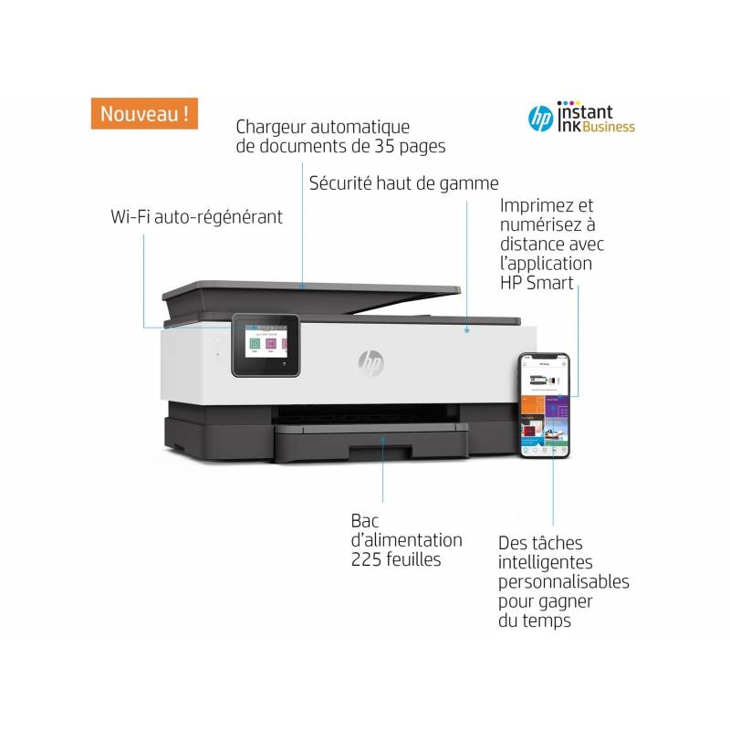 HP - Imprimante multifonction OfficeJet Pro 8022