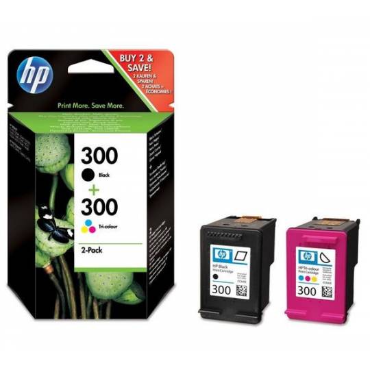 HP - Pack de 2 cartouches encre 300 - noir et couleur (cn637ee)