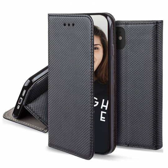 JAYM - Coque Folio stand magnétique pour smartphone Samsung Galaxy A32 4G - Noir