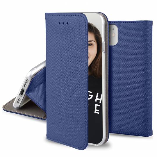 JAYM - Coque Folio Stand pour smartphone Samsung Galaxy A32 4G - Bleu