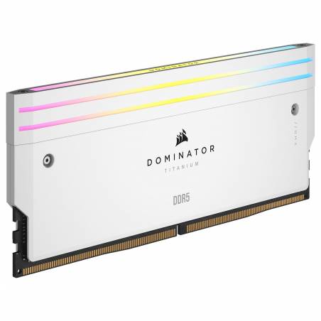 Corsair - Barrette Mémoire DDR5 6400 Mhz 32 Go ( 2 x 16 Go ) RGB DIMM -  Blanc