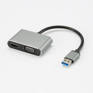 Adaptateur USB 3.0 Vers HDMI/VGA NOMOY - 1080p - Pour Windows 7/8/10 - Double écran